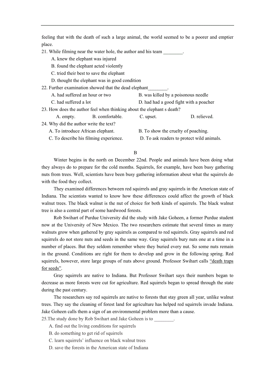 2016年辽宁省学校高三上学期第二次模拟考试英语word版_第3页