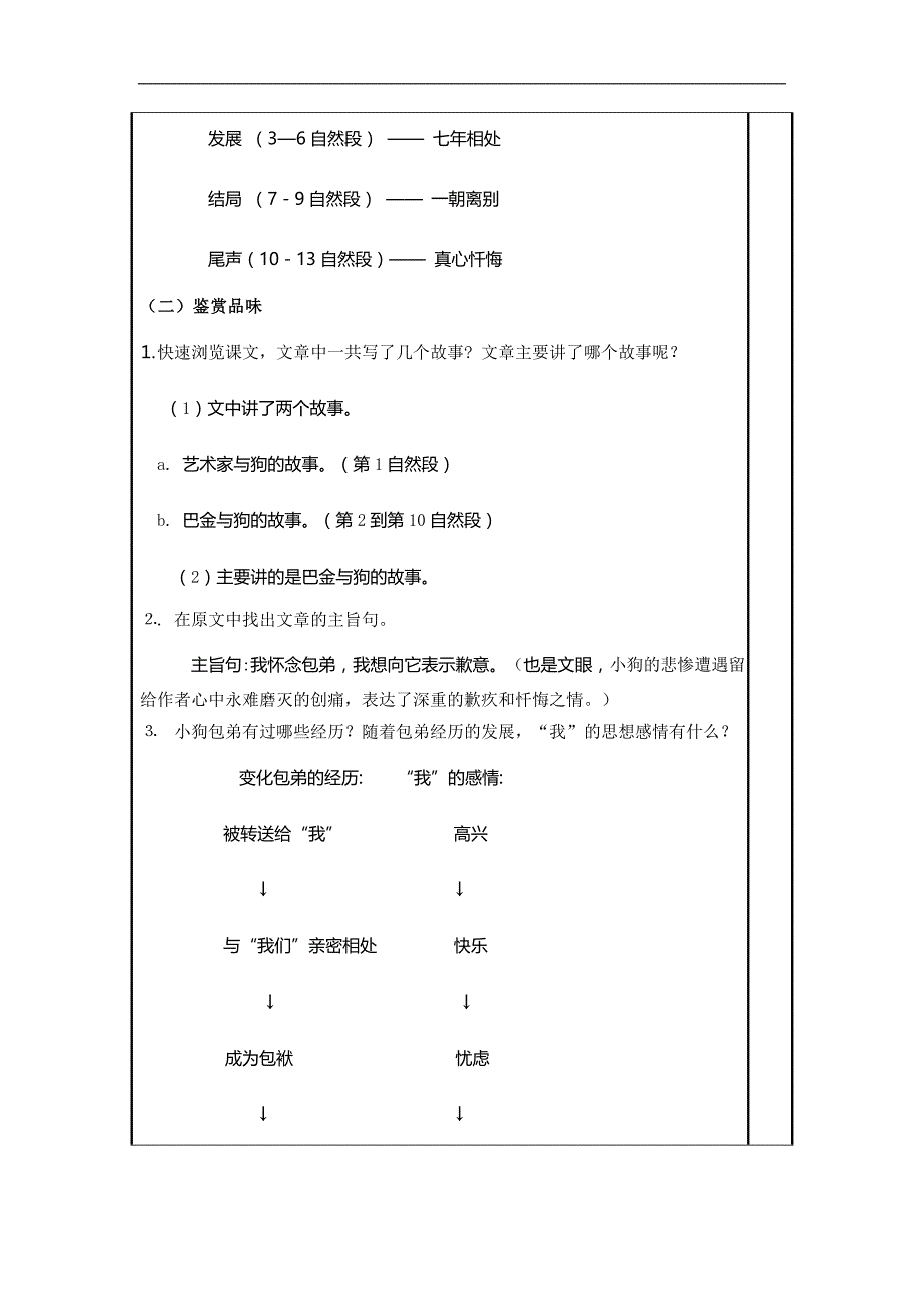 2017-2018年人教版必修一小狗包弟学案_第2页