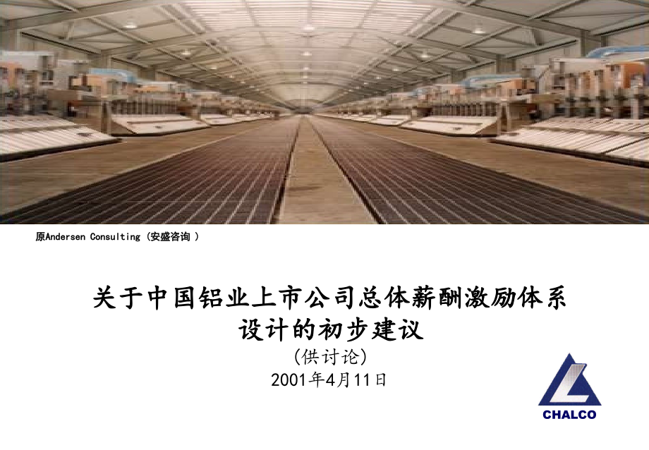 埃森哲-关于中国铝业上市公司总体薪酬激励体系设计的初步建议ppt培训课件_第1页