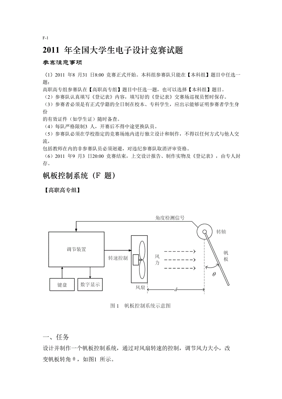 帆板控制系统(f题)_第1页