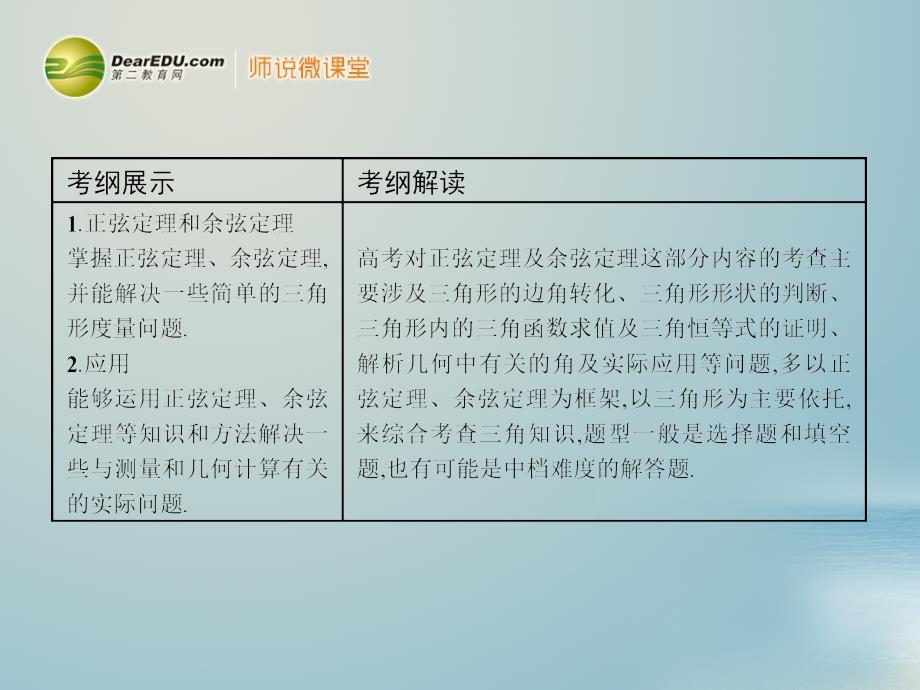 高考数学一轮复习4.7正弦定理、余弦定理及其实际应用配套课件理新人教a版_第2页