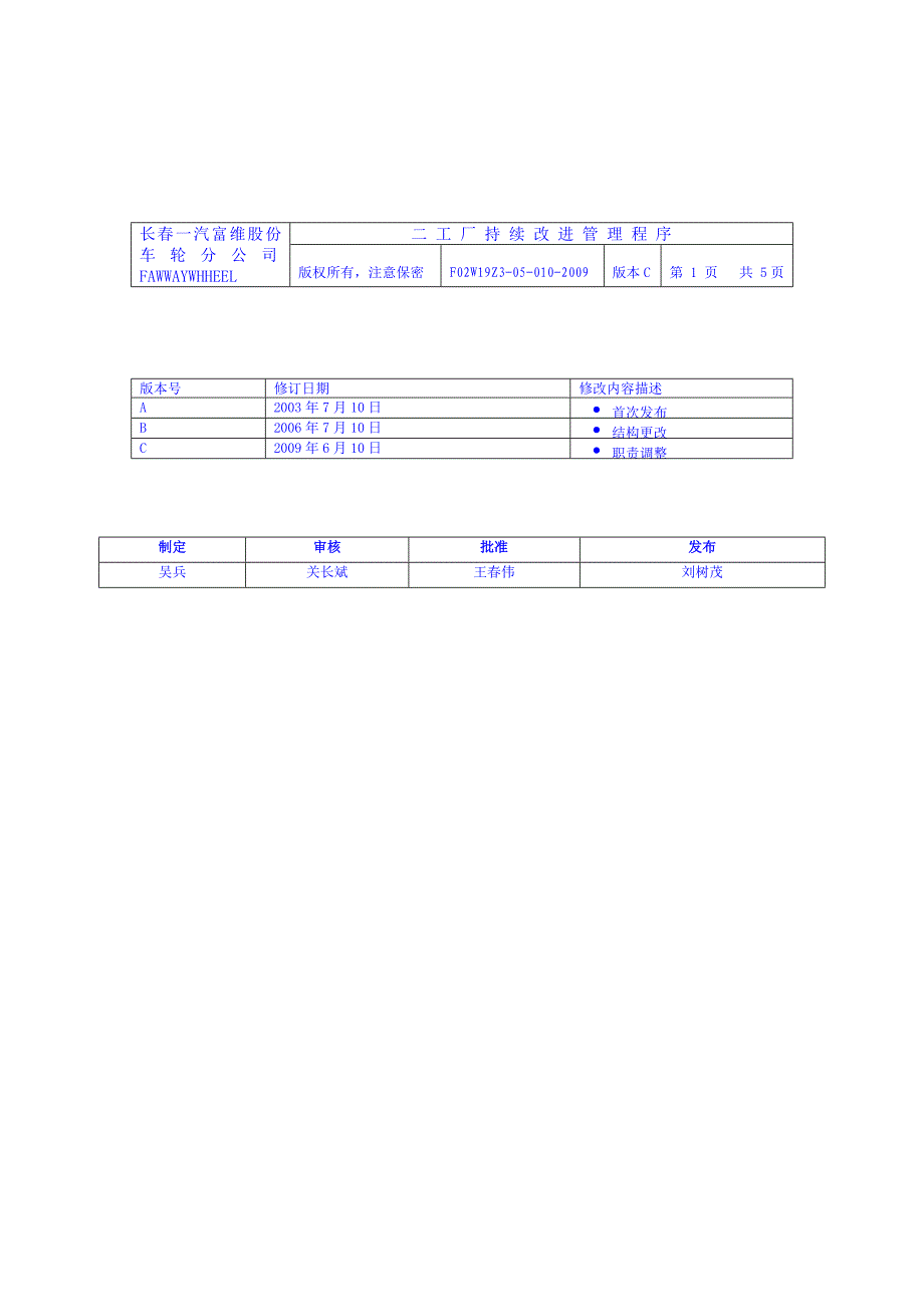 持续改善活动管理程序_第1页