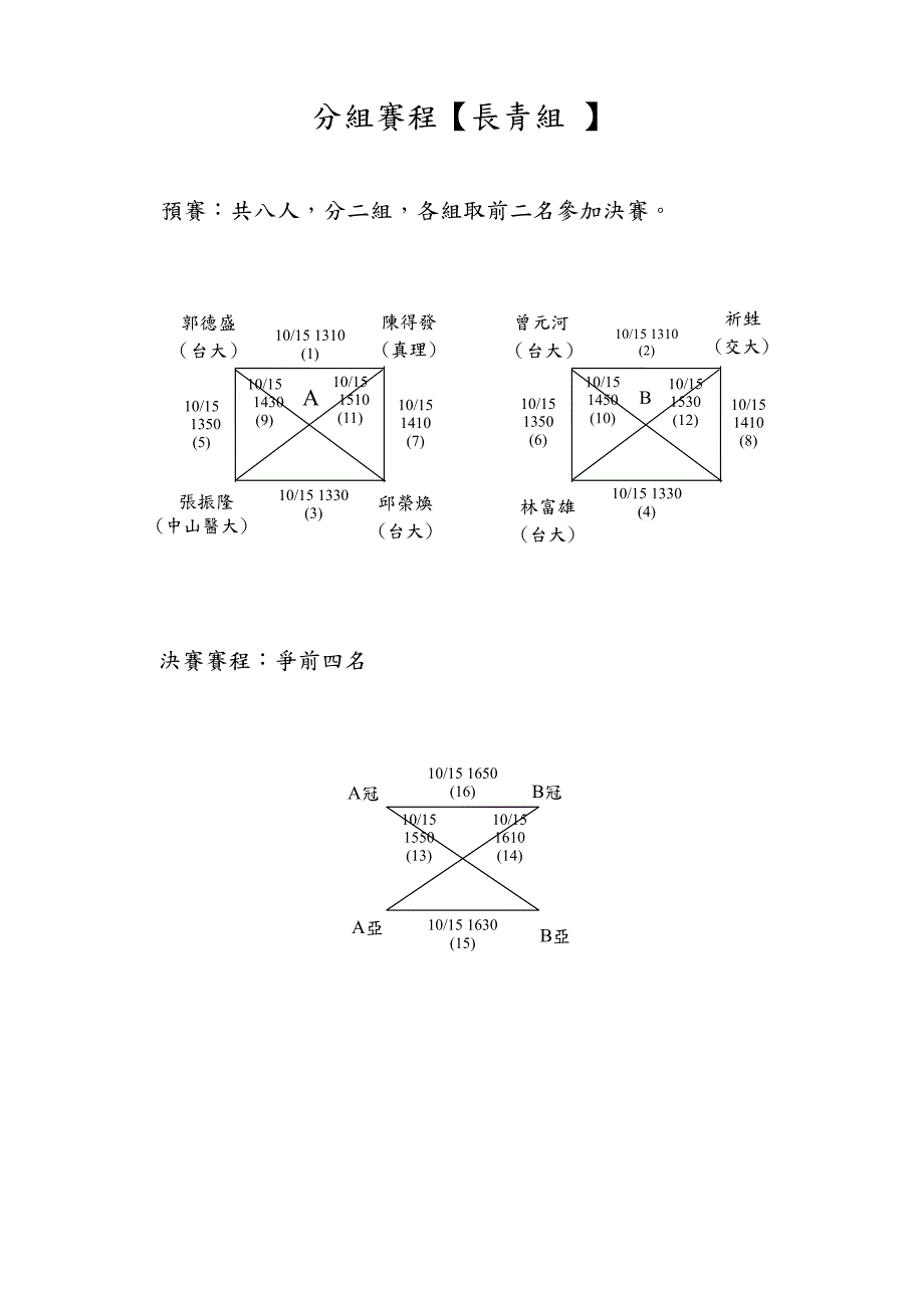 大专教职员工桌球锦标赛赛程表_第2页