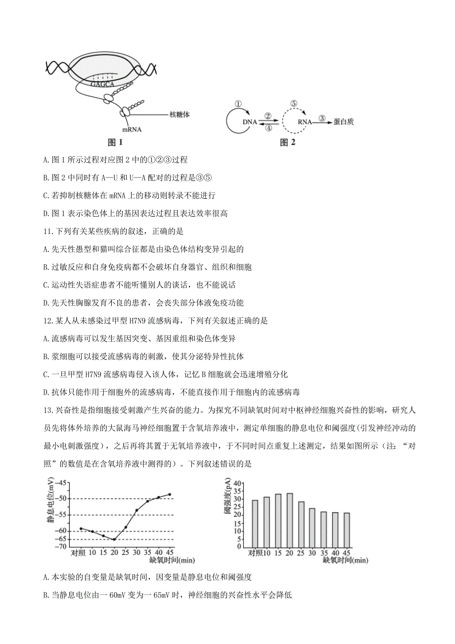 2017年江苏省南京市高三第三次模拟考试（5月）生物_第4页