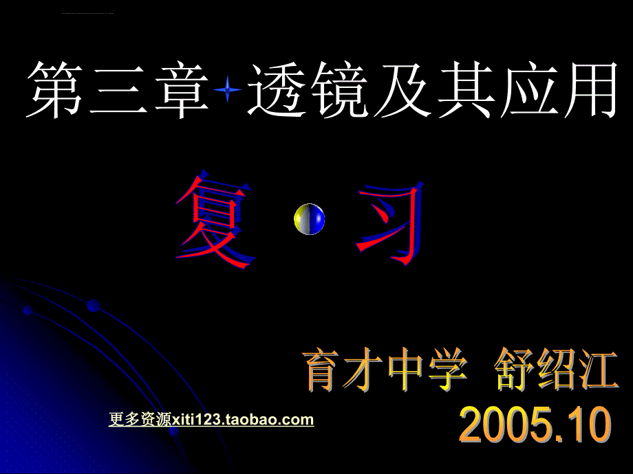 初二物理透镜及其应用复习ppt培训课件_第1页