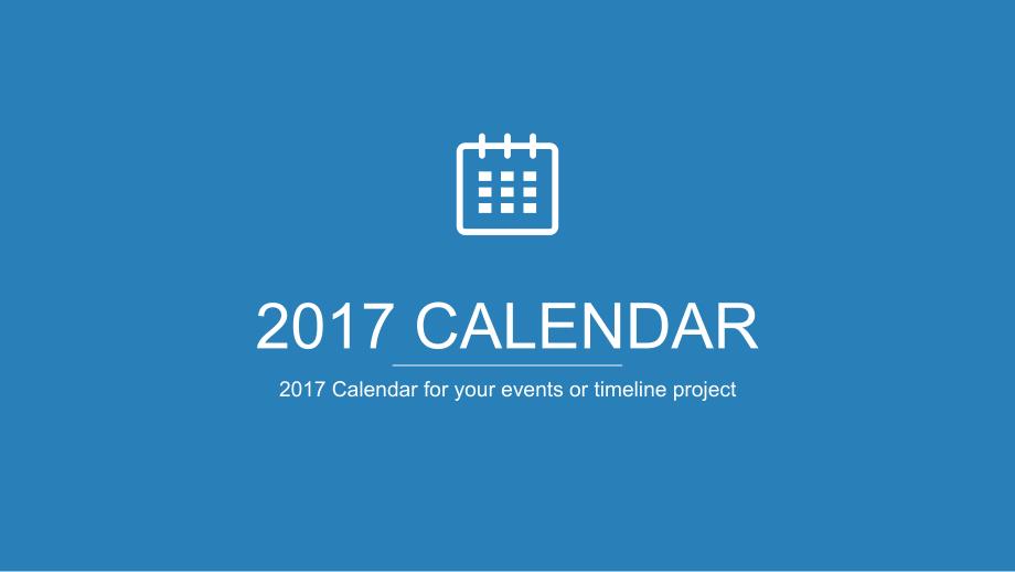 2017calendar日历设计ppt模板_第1页