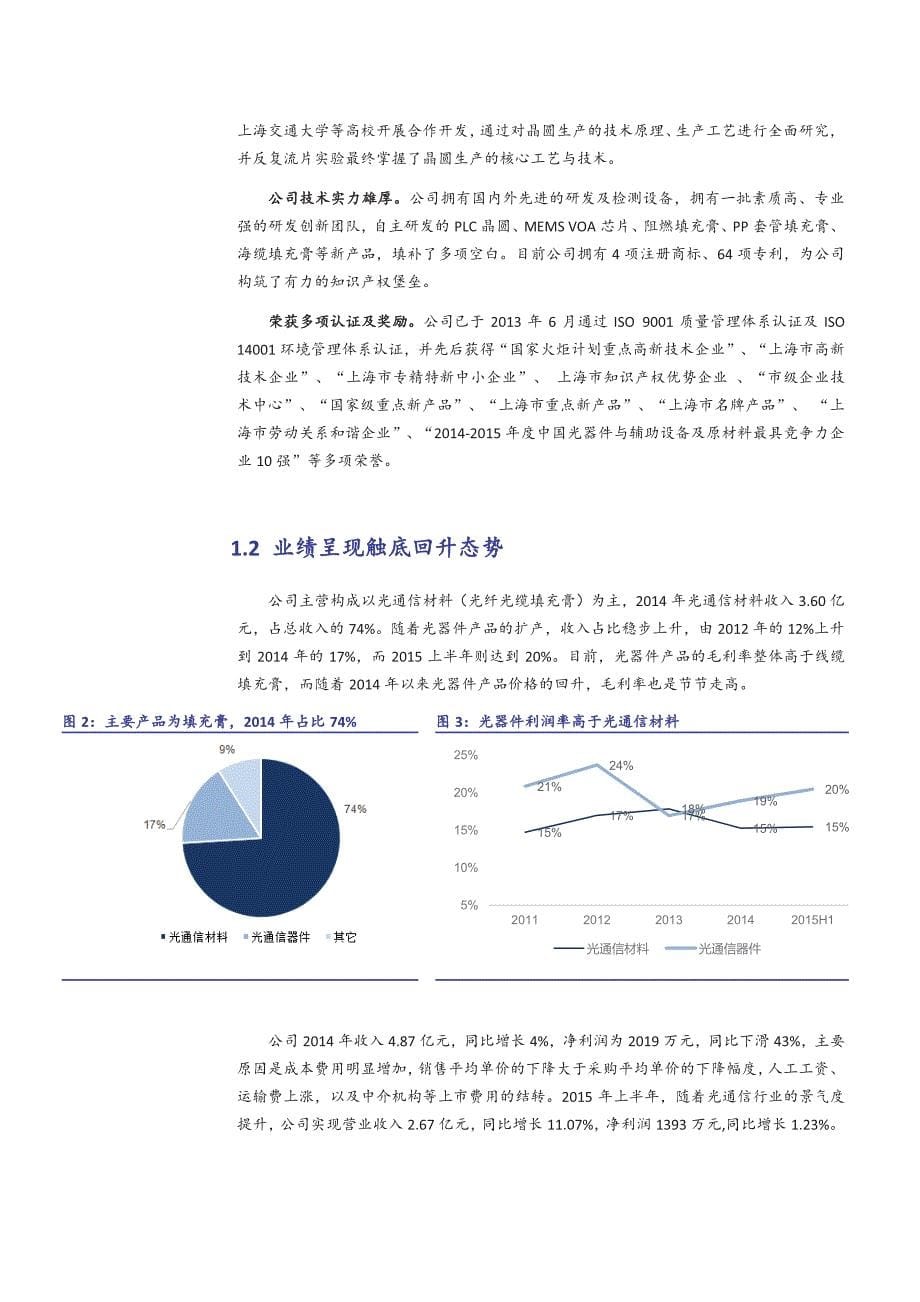 鸿辉光通：光材料+光器件，国内领先的光通信配套服务提供商_第5页