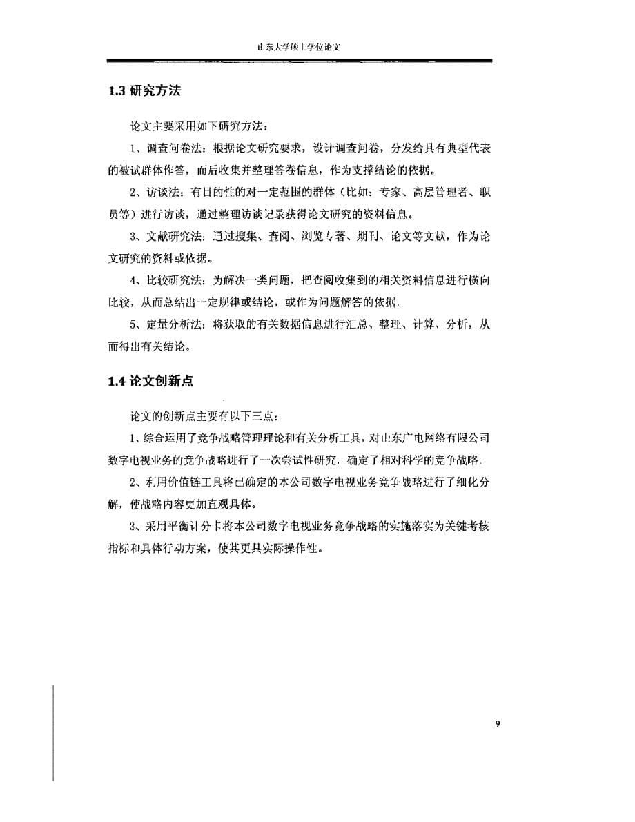 山东广电网络有限公司数字电视业务竞争战略研究_第5页