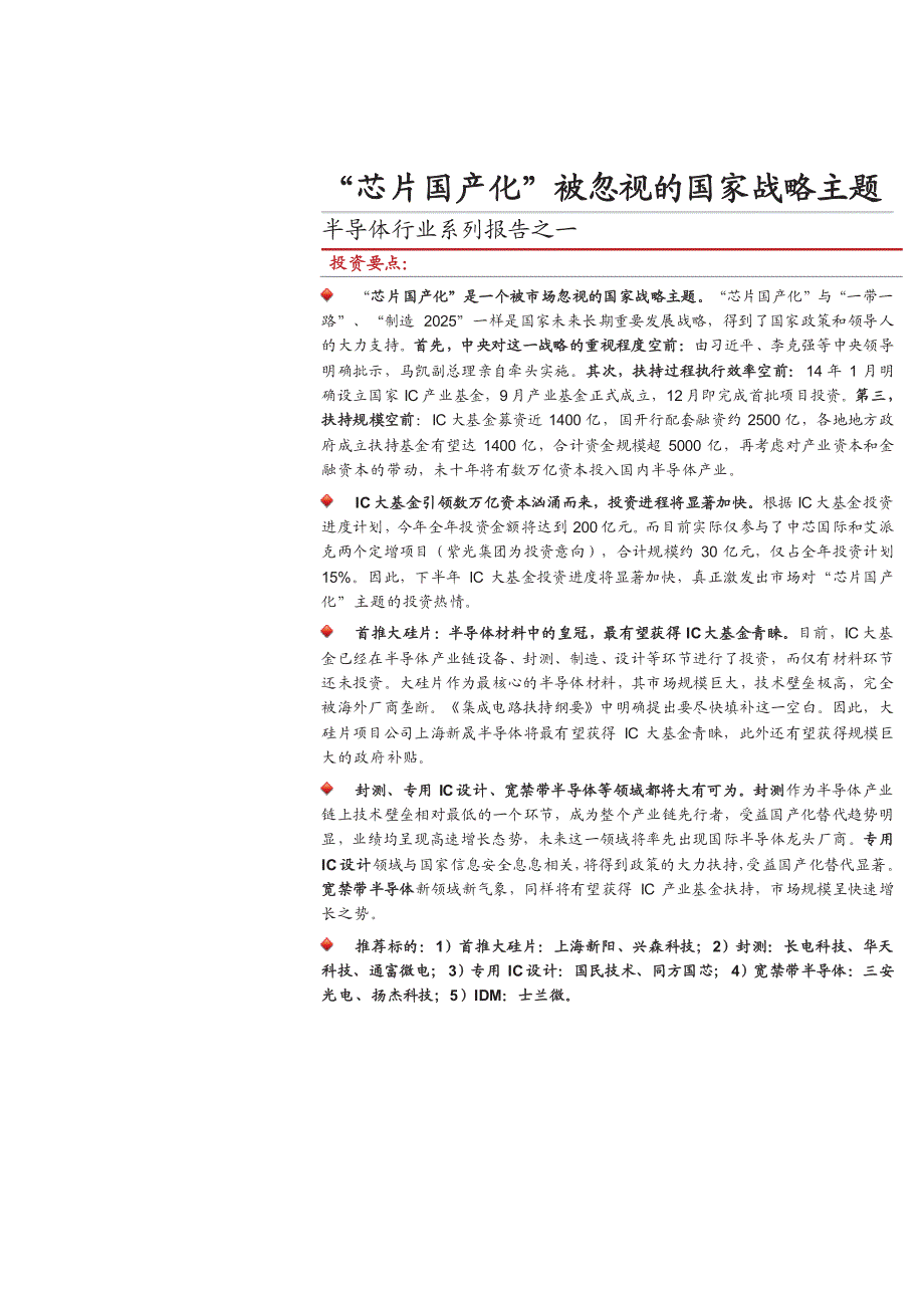 芯片国产化被忽视的国家战略主题_第1页