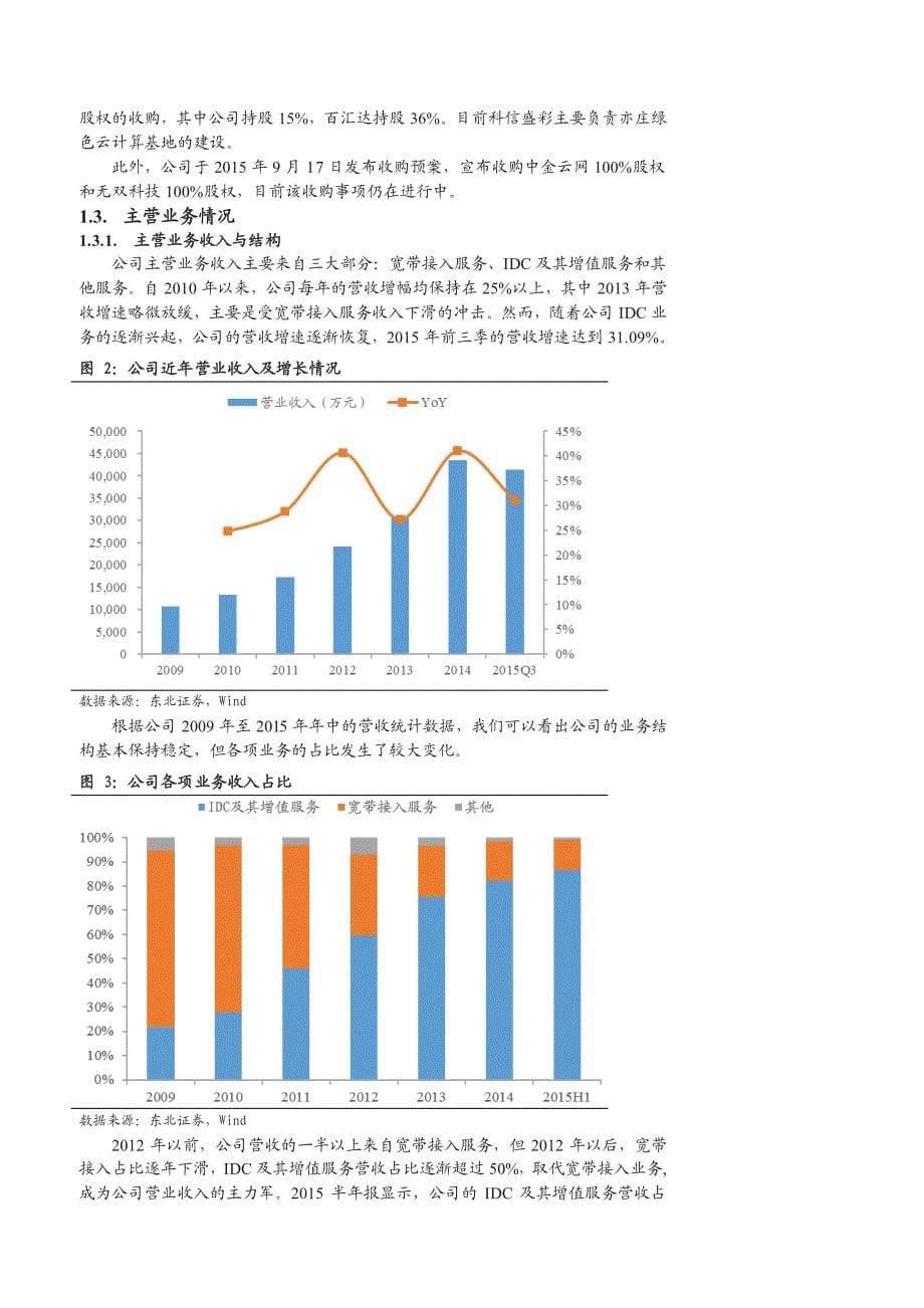 光环新网公司深度报告：持续推进产能扩张，外延并购布局云计算_第5页