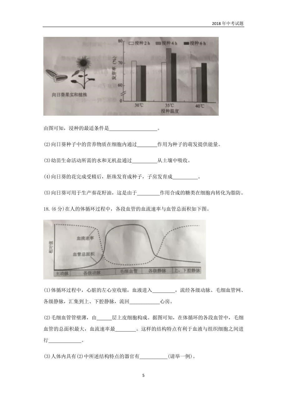 北京市2018年中考生物试题word版含答案_第5页