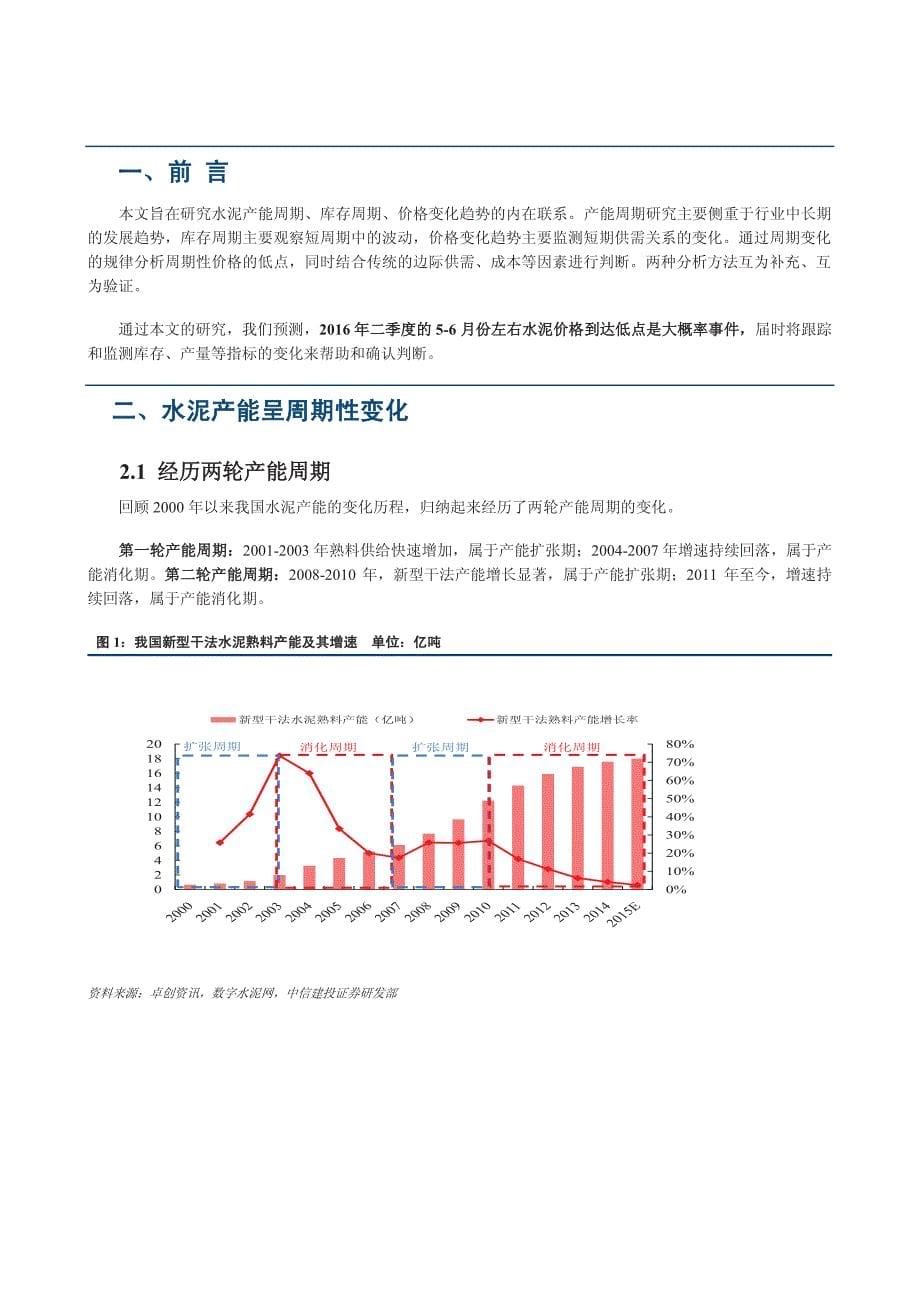 全新解读价格变动的周期规律：从周期视角研究水泥价格变动_第5页