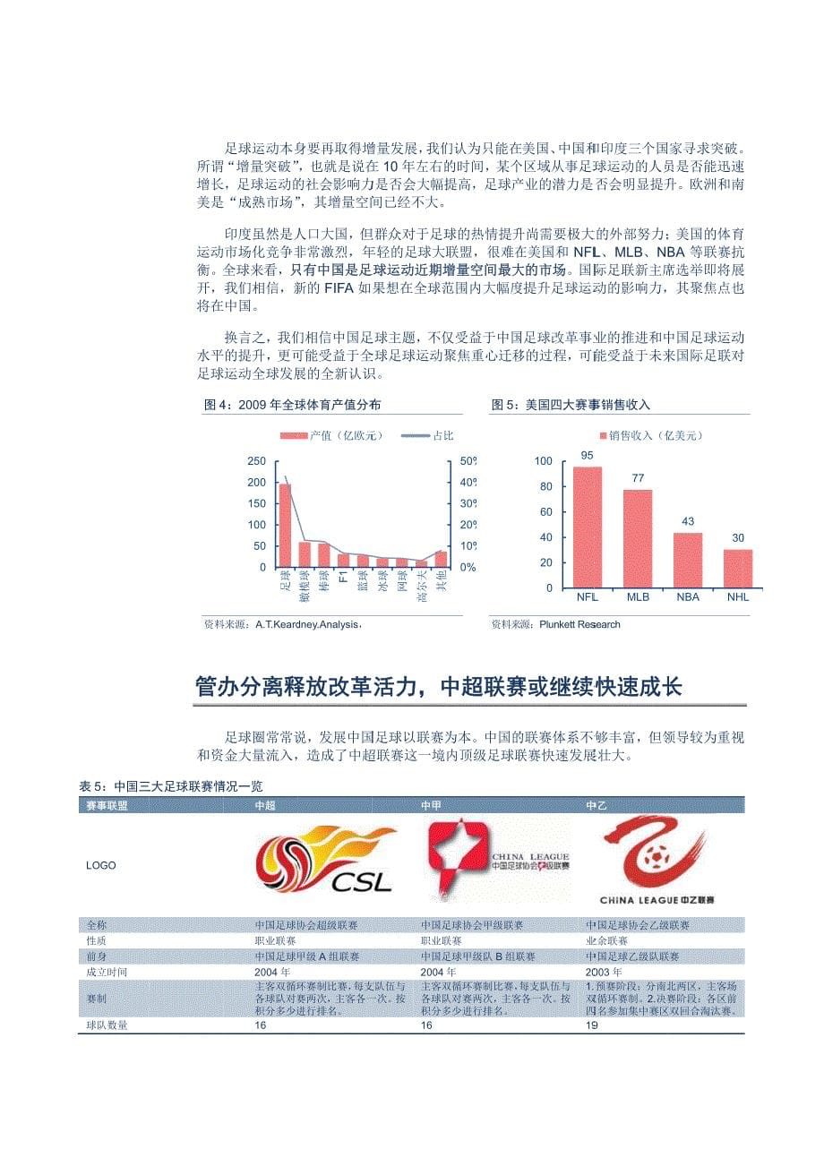 体育行业专题报告：打造亚洲第一足球联赛_第5页