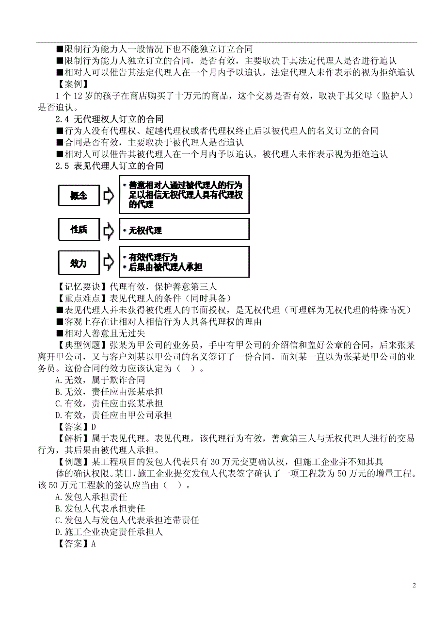 7水利工程考试水利监理合同管理复习指南二合同法律制_第2页