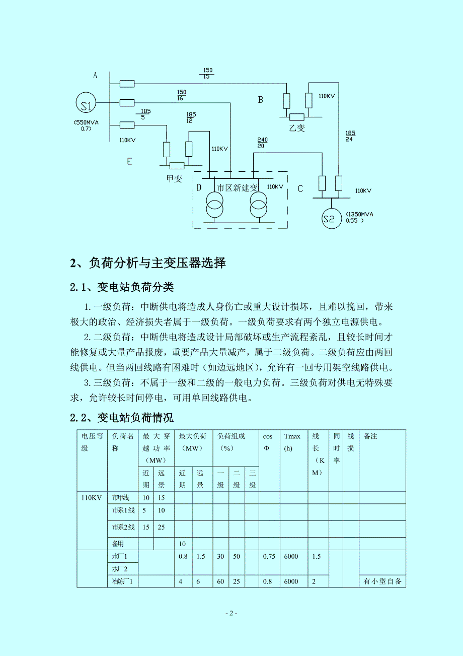 110kv降压变电所发电厂课程设计_第3页