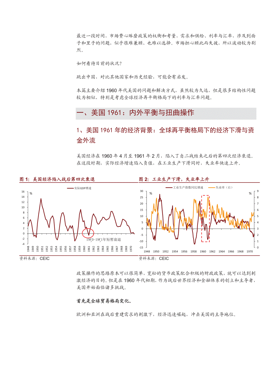 比较与思考系列之一：美国1961，稳增长与抑制资金外流_第2页