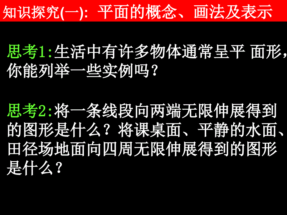 人教新课标版(a)高一必修二2[一].1.1平面ppt课件2_第4页