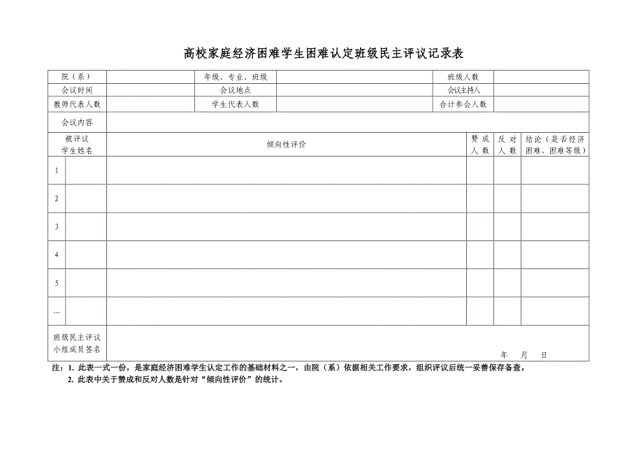 学年贫困生认定相关表格_第3页