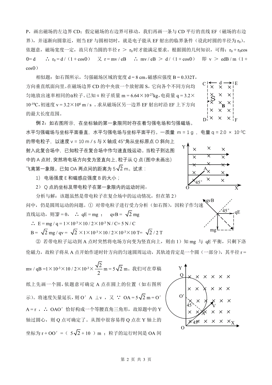 以圆为核心,巧解带电粒子在匀强磁场中的圆周运动问题-新人教[原创]_第2页