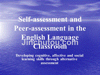 self-assessmentandpeer-assessmentintheenglishlanguageclassroom