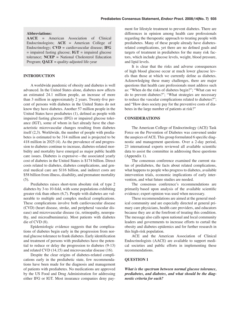 2008共识声明：高血糖事件链中糖尿病前期的诊断和治疗糖尿病风险始于何时_第3页