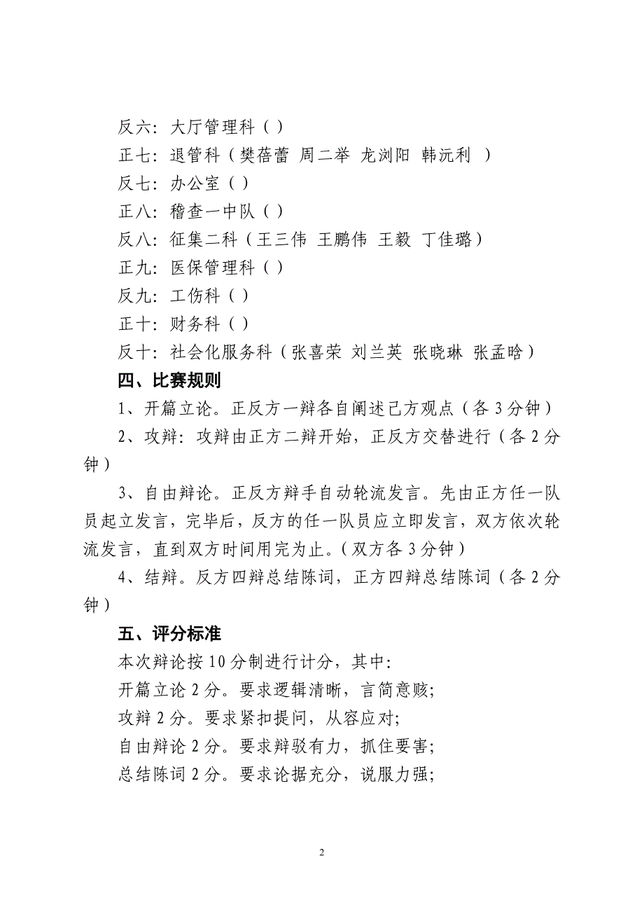 2010年度辩论比赛活动方案_第2页