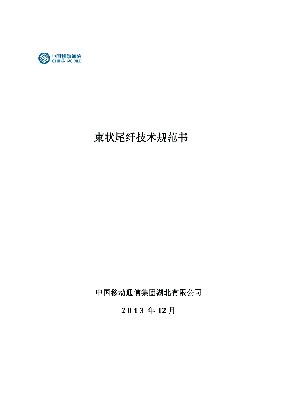 束状尾纤技术规范产品说明书_第1页