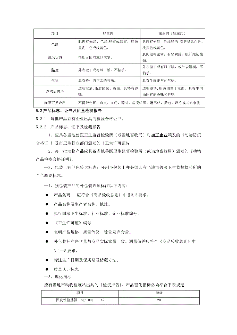 鲜、冻分割牛肉验收标准_第2页