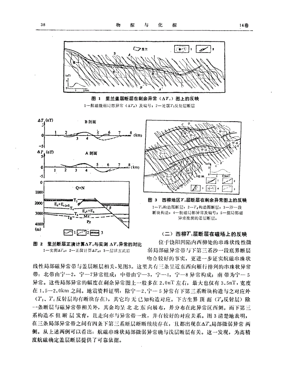 高精度航磁局部异常与盖层断层的关系及其特征_第2页