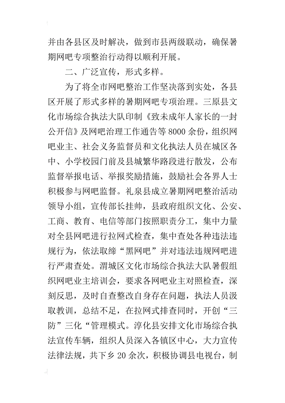 某年全市暑期网吧专项整治工作总结_第2页