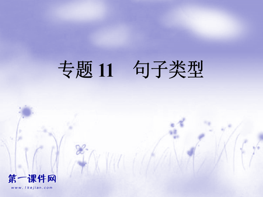 【新课标】2012年中考专项突破复习资料专题11句子类型_第1页