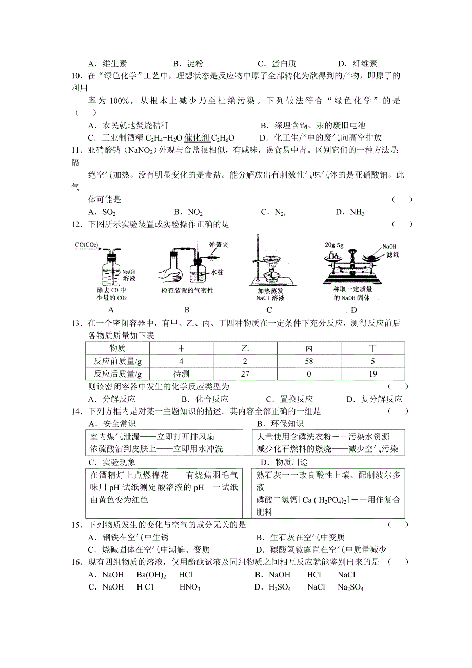 2007年镇江市中考化学试卷和答案_第2页