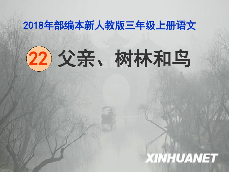 2018新人教版部编本三年级上册《父亲和鸟》课件一_第1页