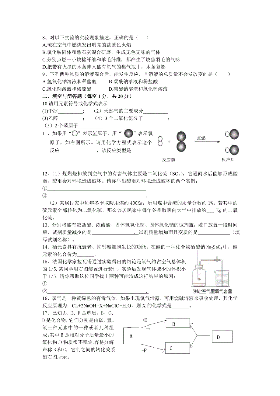 2009年临沂市中考化学试题及答案_第2页