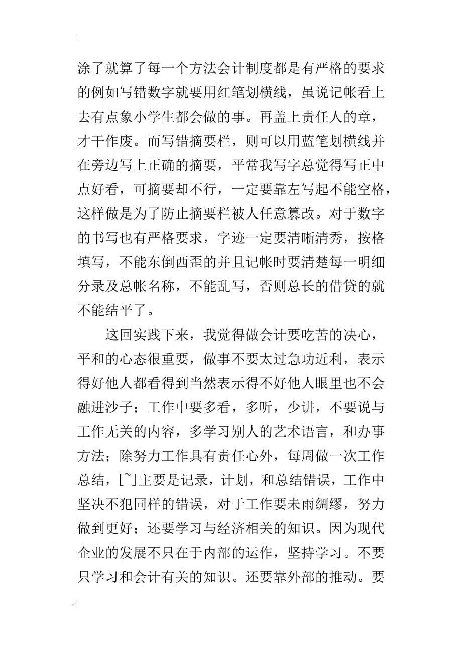 某年暑假会计社会实践总结_第5页