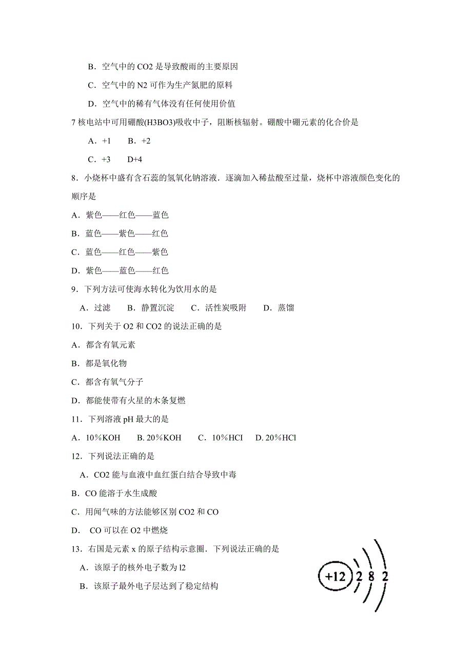 2011年广州市中考化学试卷及答案_第2页