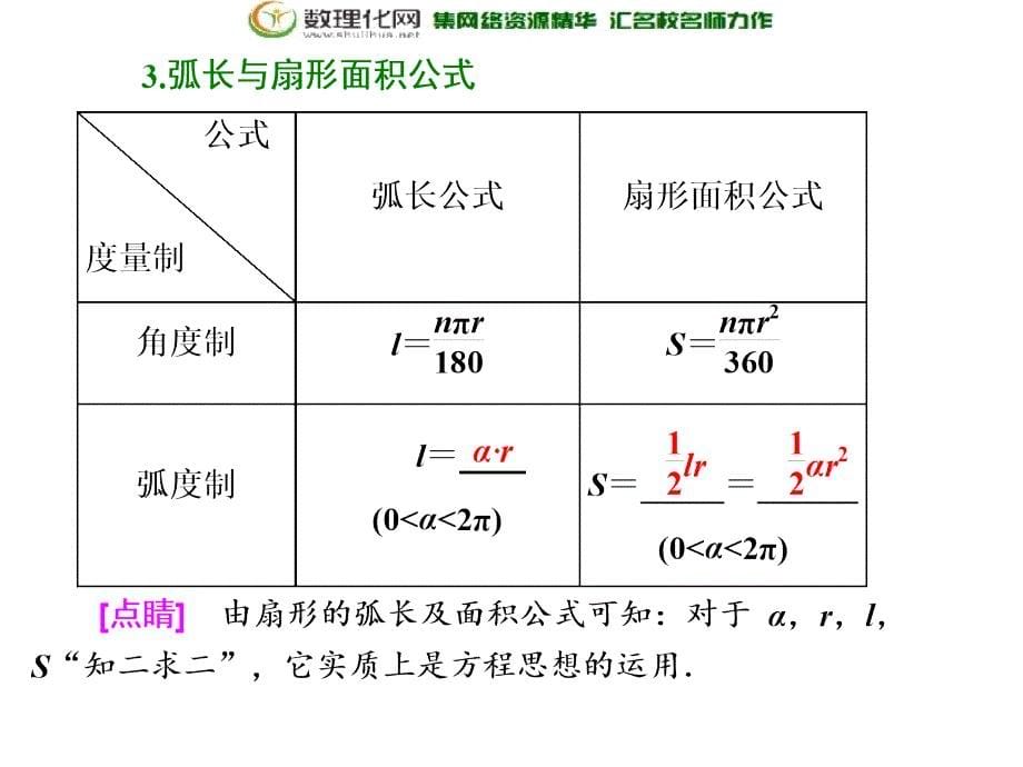 2017-2018学年高中数学人教b版必修4课件：第一章1.11.1.2弧度制和弧度制与角度制的换算_第5页