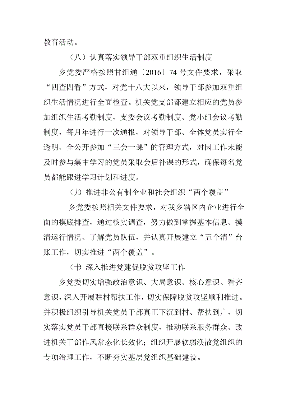 乡党委基层党建11项重点任务工作规范自查报告.doc_第4页