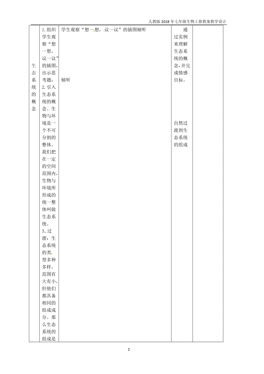 七年级生物上册1.2.2生物与环境组成生态系统教案新版新人教版_第2页