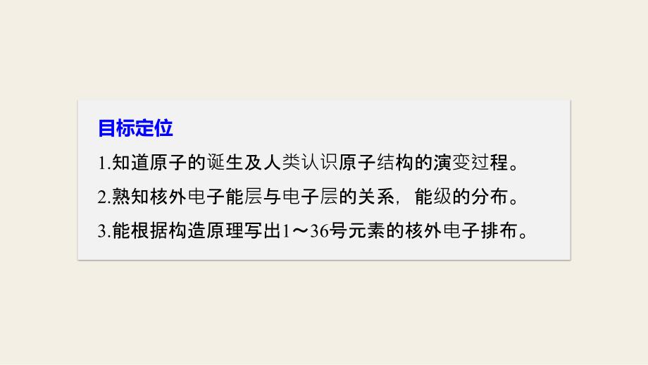 2017年秋人教版高中化学选修3课件：第一章第一节原子结构第1课时_第2页