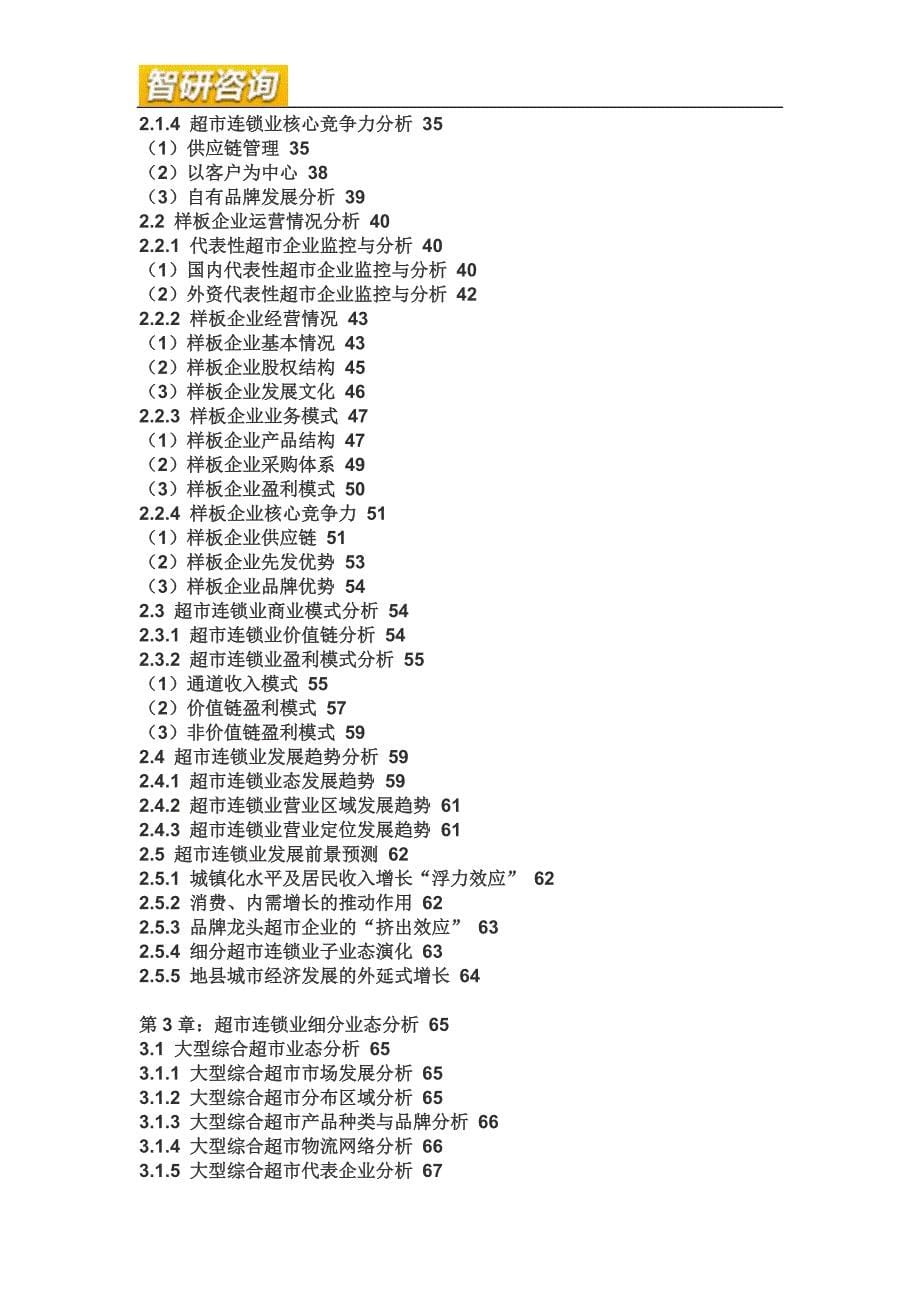 2014-2020年中国超市连锁行业全景调研及投资潜力研究报告_第5页