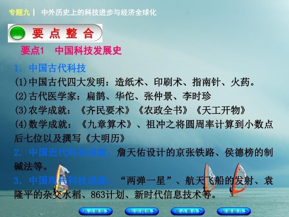 湖南省2018年中考历史专题突破（九）中外历史上的科技进步与经济全球化课件_第5页