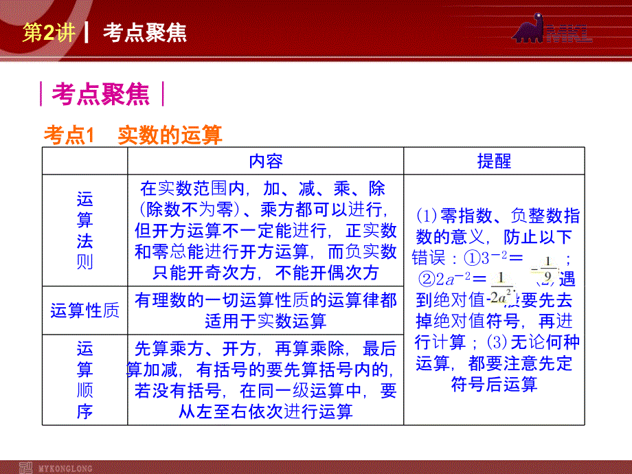 人教版中考数学复习解题指导：第2讲实数的运算与实数的大小比较_第2页