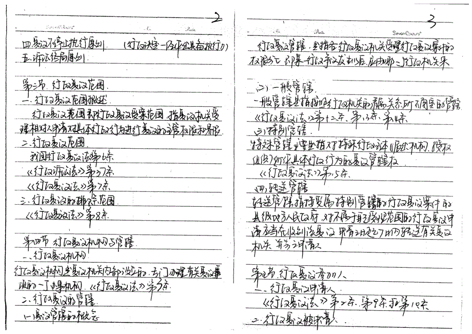 东南大学法学院行政诉讼法考研复习笔记（手抄版）_第3页