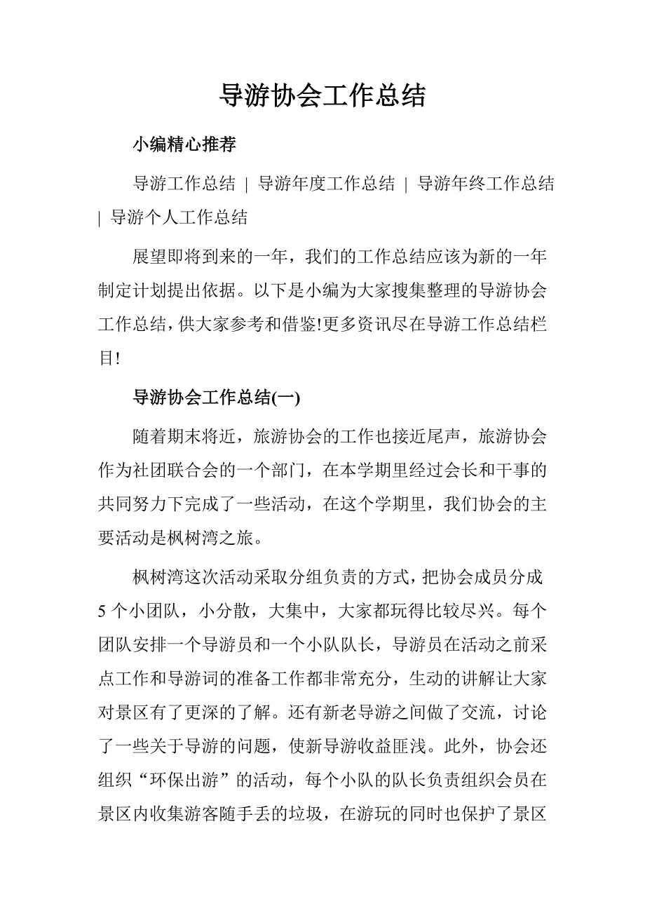 导游协会工作总结.doc_第1页