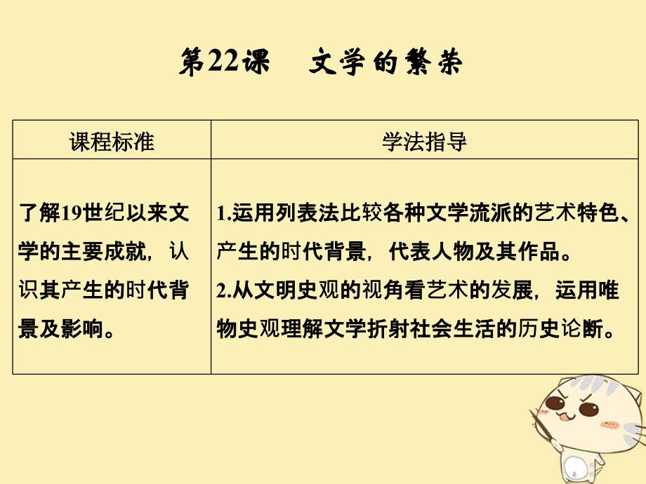 2018-2019版高中历史第八单元19世纪以来的世界文学艺术第22课文学的繁荣课件新人教版必修3_第2页