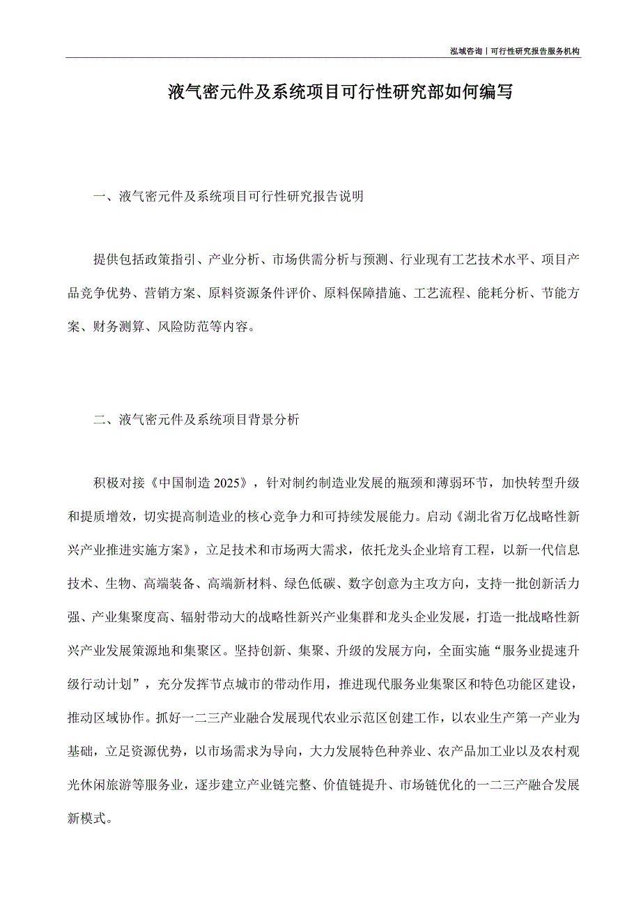 液气密元件及系统项目可行性研究部如何编写_第1页