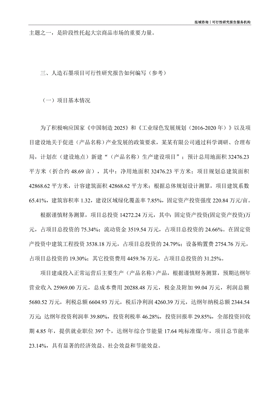 人造石墨项目可行性研究部如何编写_第2页