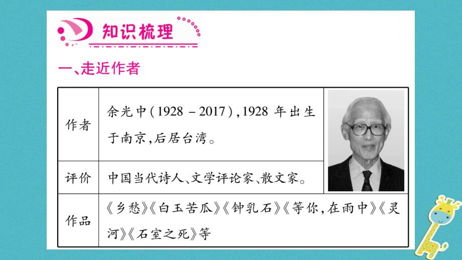 2018九年级语文上册第1单元3乡愁习题课件新人教版_第2页