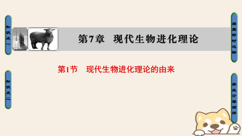 2018版高中生物第七章现代生物进化理论第1节现代生物进化理论的由来课件新人教版必修2_第1页